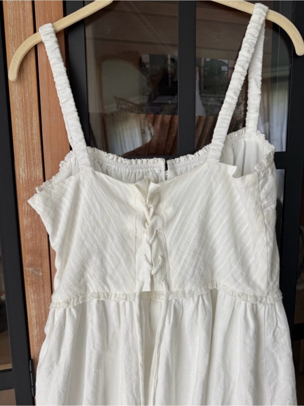 Commense White High-Low Sundress with Ruffle Hem - Picture 7 of 9